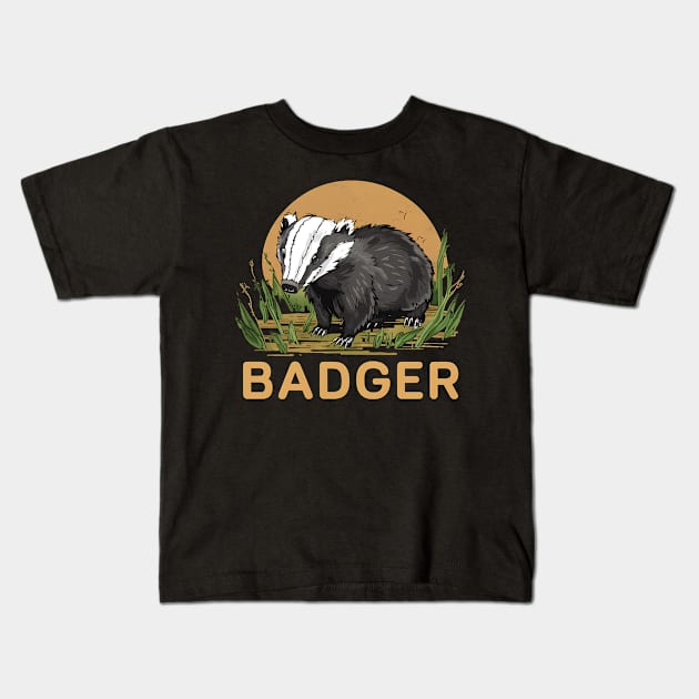 Badger Kids T-Shirt by NomiCrafts